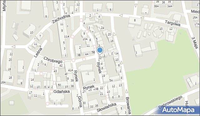 Polkowice, Rynek, 12, mapa Polkowice