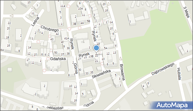 Polkowice, Rynek, 22, mapa Polkowice