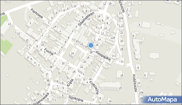 Poniec, Rynek, 16, mapa Poniec