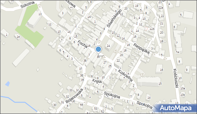 Poniec, Rynek, 30, mapa Poniec