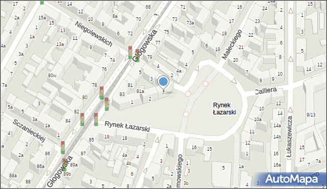 Poznań, Rynek Łazarski, 3, mapa Poznania