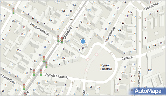 Poznań, Rynek Łazarski, 4a, mapa Poznania