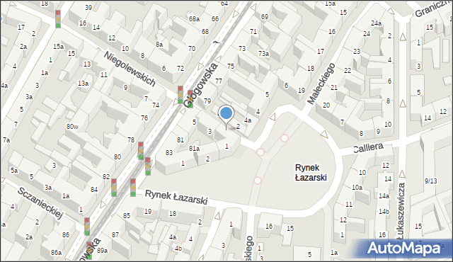 Poznań, Rynek Łazarski, 39, mapa Poznania