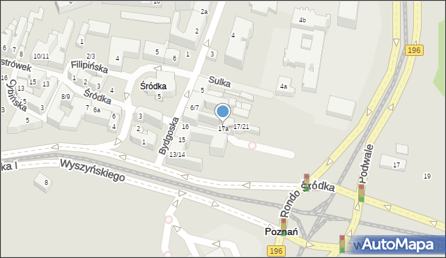 Poznań, Rynek Śródecki, 17a, mapa Poznania