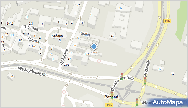 Poznań, Rynek Śródecki, 17b, mapa Poznania