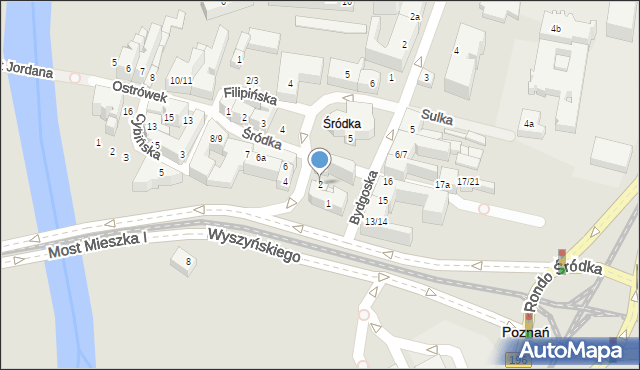 Poznań, Rynek Śródecki, 2, mapa Poznania