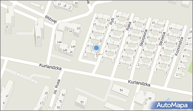 Poznań, Ryb, 1, mapa Poznania