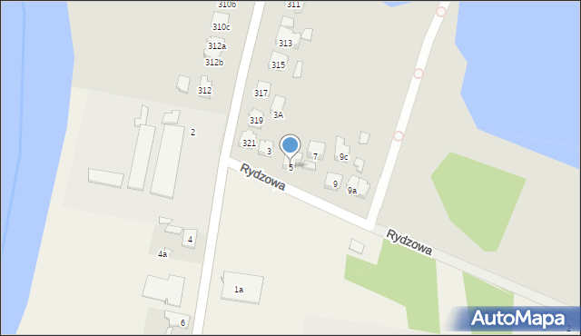 Poznań, Rydzowa, 5, mapa Poznania