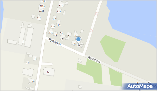 Poznań, Rydzowa, 9a, mapa Poznania