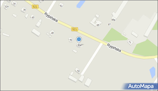 Prabuty, Rypińska, 50A, mapa Prabuty