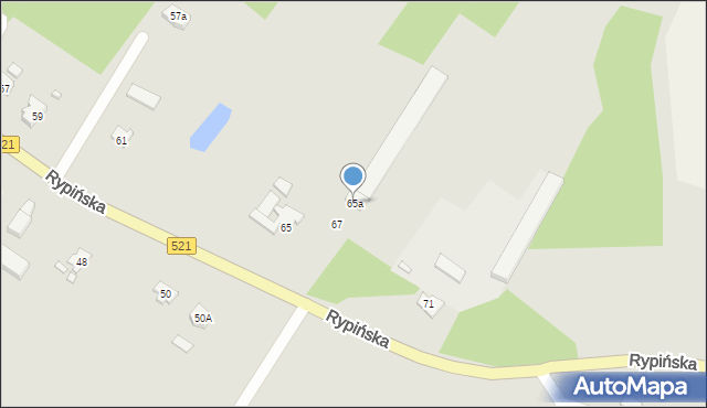 Prabuty, Rypińska, 65a, mapa Prabuty