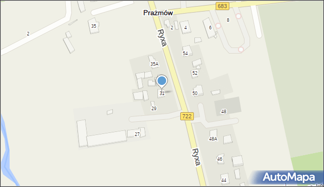 Prażmów, Ryxa Franciszka, 31, mapa Prażmów