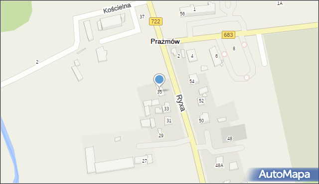 Prażmów, Ryxa Franciszka, 35, mapa Prażmów