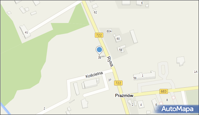 Prażmów, Ryxa Franciszka, 39, mapa Prażmów