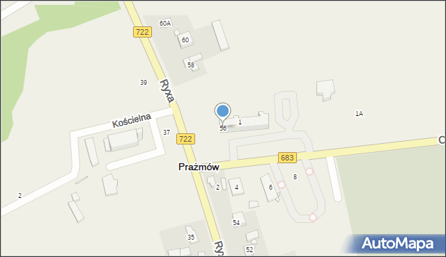 Prażmów, Ryxa Franciszka, 56, mapa Prażmów