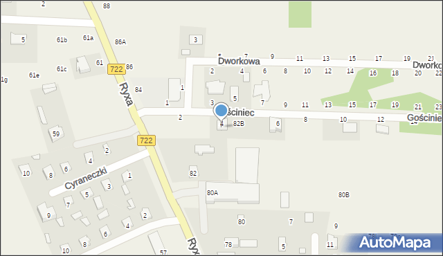 Prażmów, Ryxa Franciszka, 82A, mapa Prażmów