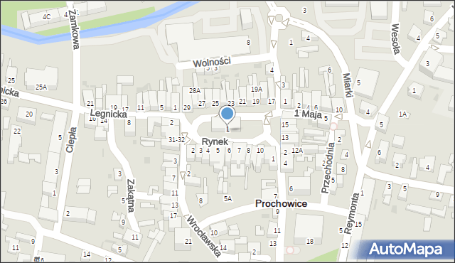 Prochowice, Rynek, 11a, mapa Prochowice