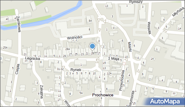 Prochowice, Rynek, 19, mapa Prochowice