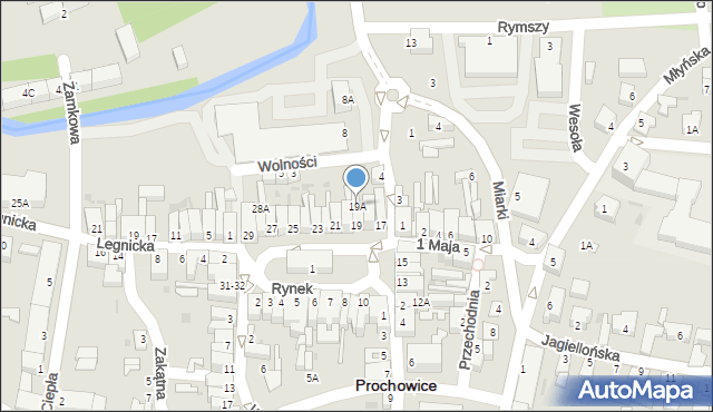 Prochowice, Rynek, 19A, mapa Prochowice