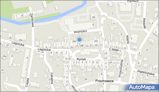 Prochowice, Rynek, 26, mapa Prochowice
