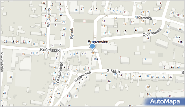 Proszowice, Rynek, 10, mapa Proszowice