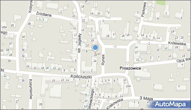 Proszowice, Rynek, 22, mapa Proszowice