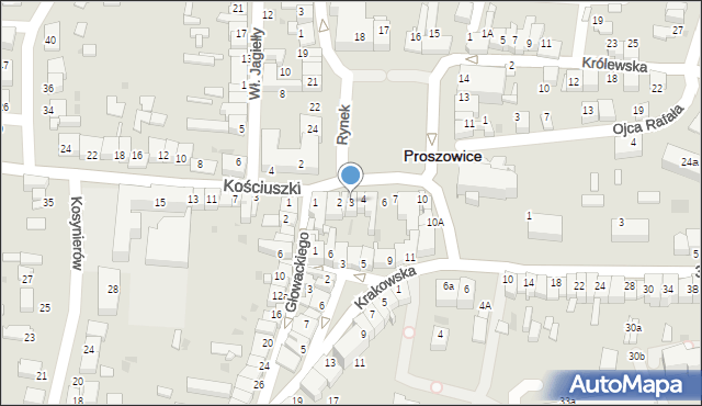 Proszowice, Rynek, 3, mapa Proszowice