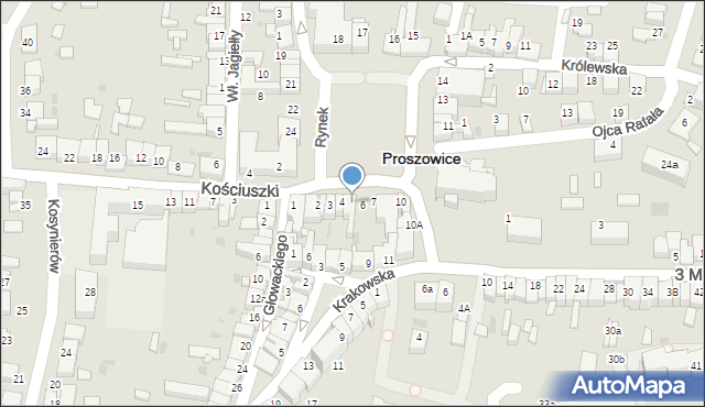 Proszowice, Rynek, 5, mapa Proszowice