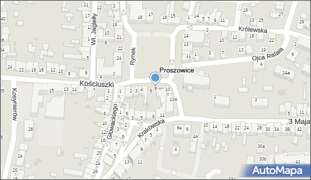 Proszowice, Rynek, 7, mapa Proszowice