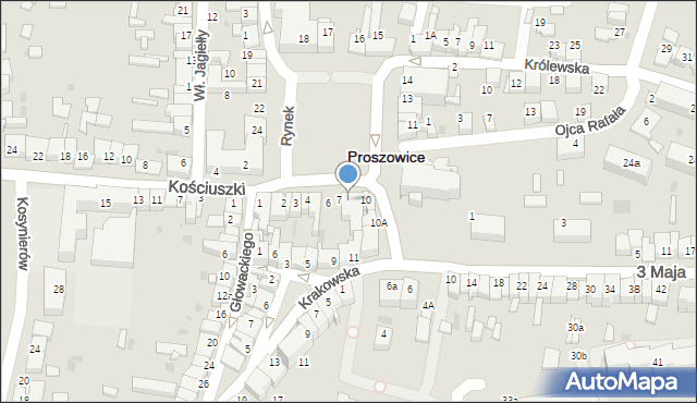 Proszowice, Rynek, 8, mapa Proszowice