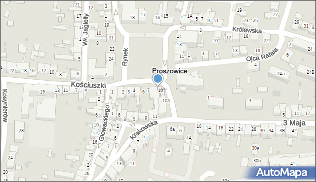 Proszowice, Rynek, 9, mapa Proszowice