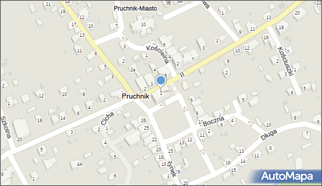 Pruchnik, Rynek, 1, mapa Pruchnik