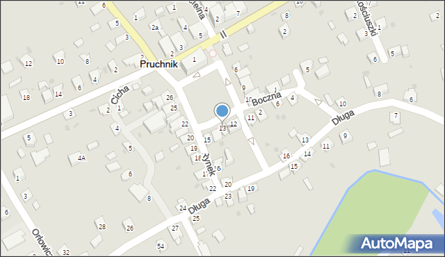 Pruchnik, Rynek, 13, mapa Pruchnik