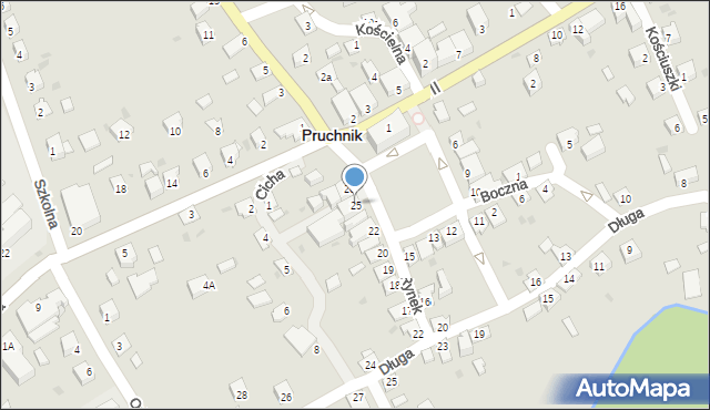 Pruchnik, Rynek, 25, mapa Pruchnik