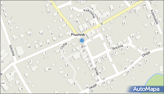 Pruchnik, Rynek, 26, mapa Pruchnik