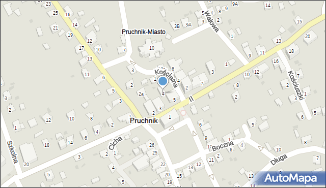 Pruchnik, Rynek, 4, mapa Pruchnik