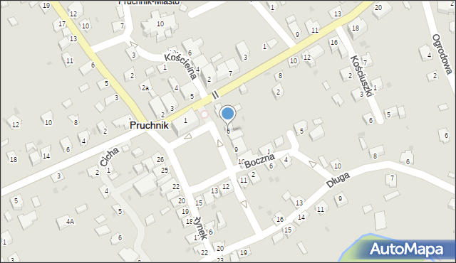 Pruchnik, Rynek, 6, mapa Pruchnik