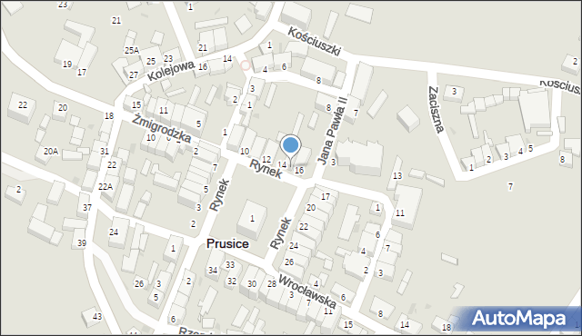 Prusice, Rynek, 15, mapa Prusice