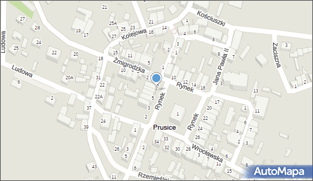 Prusice, Rynek, 6, mapa Prusice