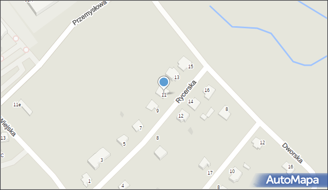 Przasnysz, Rycerska, 11, mapa Przasnysz