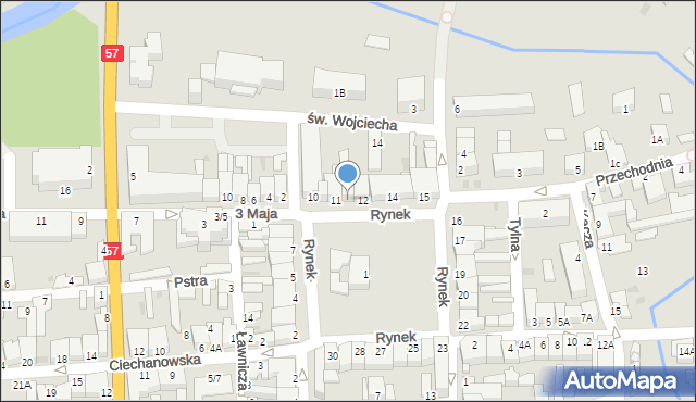 Przasnysz, Rynek, 11A, mapa Przasnysz