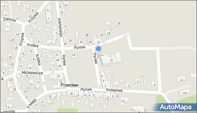 Przecław, Rynek, 10, mapa Przecław