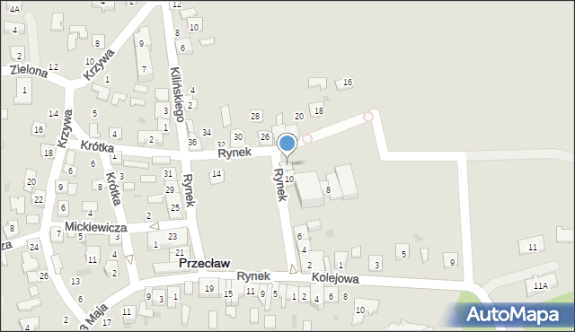 Przecław, Rynek, 12, mapa Przecław