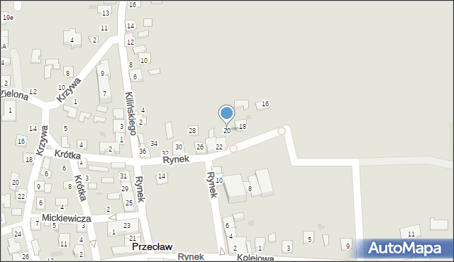 Przecław, Rynek, 20, mapa Przecław