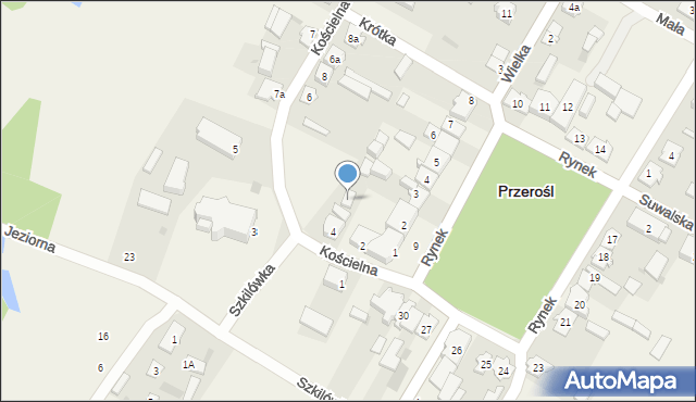 Przerośl, Rynek, 1, mapa Przerośl