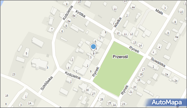 Przerośl, Rynek, 4, mapa Przerośl