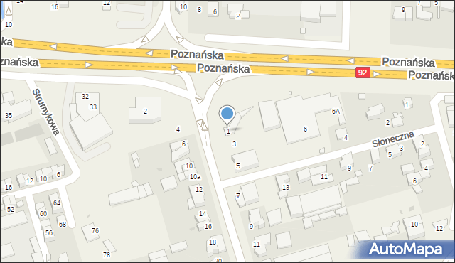 Przeźmierowo, Rynkowa, 1, mapa Przeźmierowo