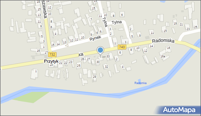 Przytyk, Rynek, 31, mapa Przytyk