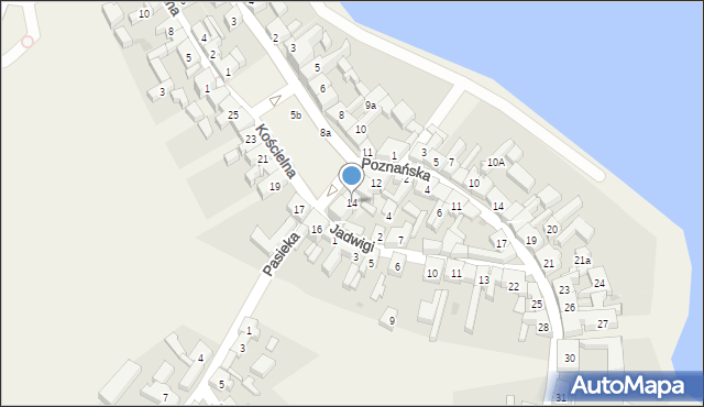 Pszczew, Rynek, 14, mapa Pszczew