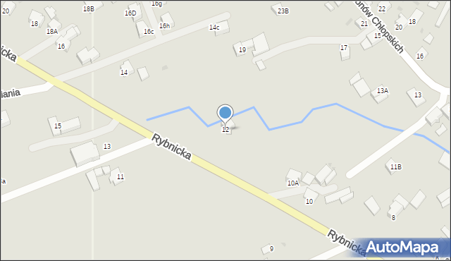 Pszczyna, Rybnicka, 12, mapa Pszczyny